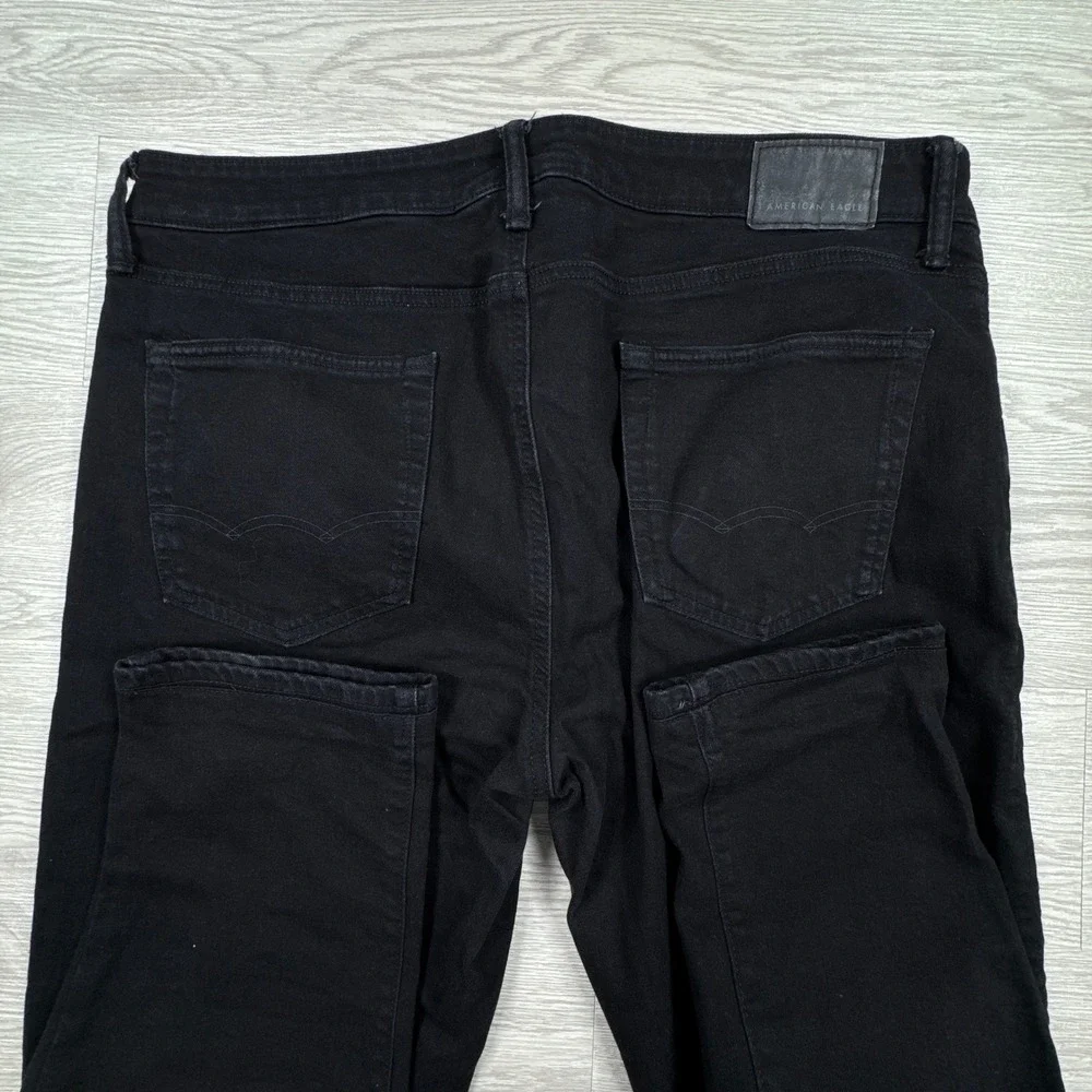 American Eagle Men's Jeans Original Straight Black 36x30‎ Airflex+ Stretch Denim
